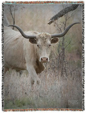Texas Longhorn Photo Blanket