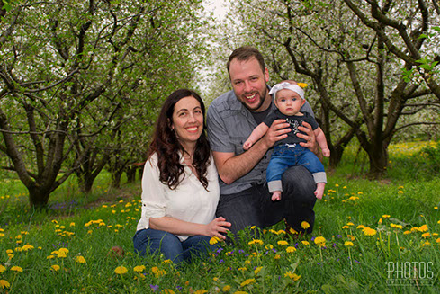 Casey, Alex & Baby Oona, Brown's Orchards Pick Your Own