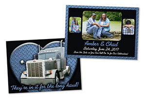 Amber & Chad Save The Date Wedding Postcard